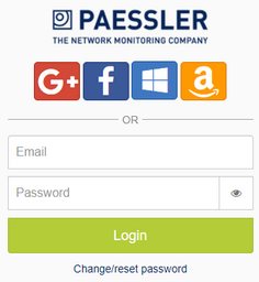 PRTG in the Cloud Login Screen PRTG in the Cloud Login Screen